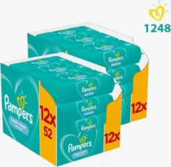 PampersĀ® Pampers - Fresh Clean - Billendoekjes - 1248 Doekjes - 24 X 52