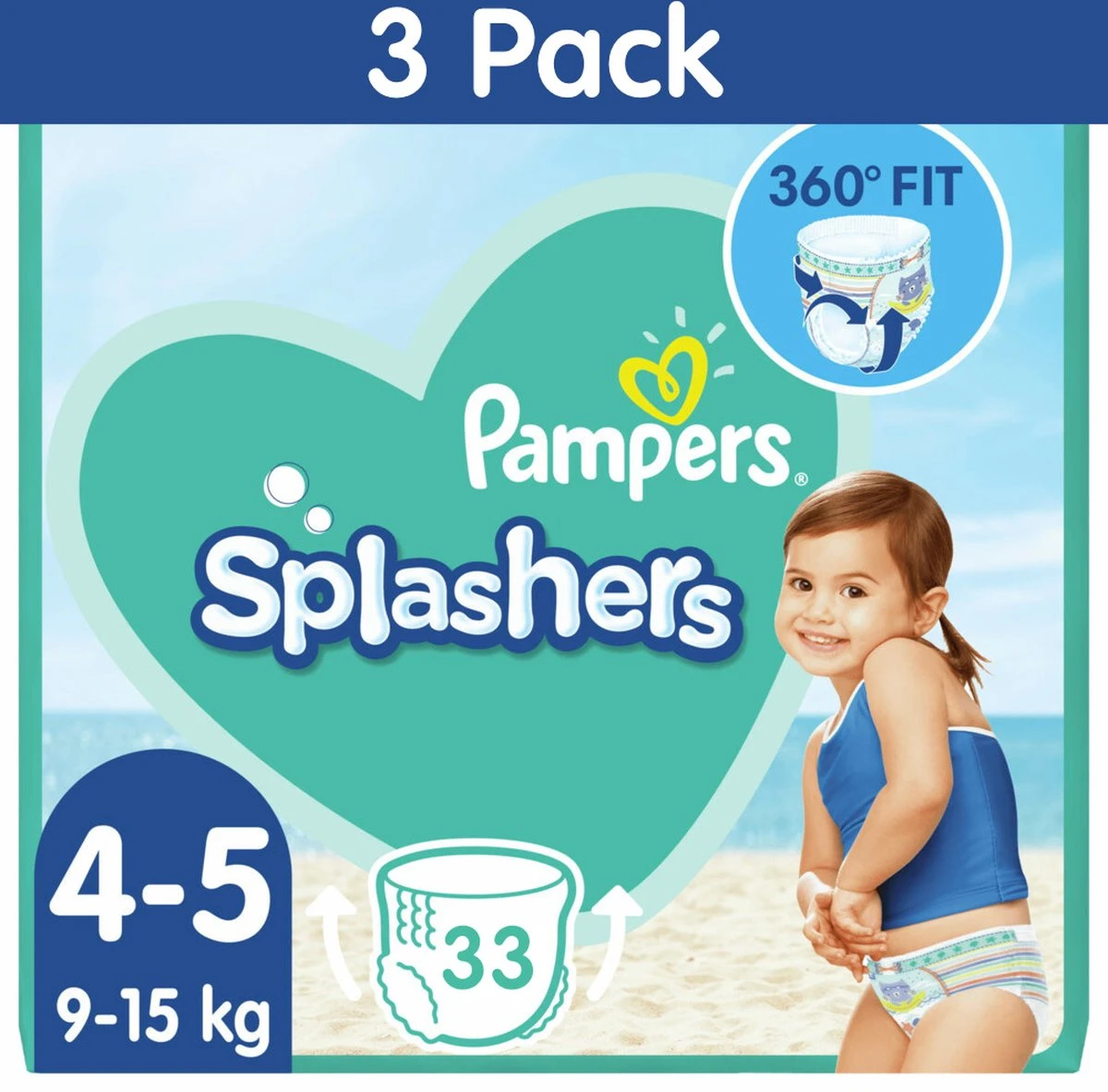 Pampers® Pampers Splashers Wegwerpbare Zwemluiers - Maat 4-5 (9-15 Kg) - 33 Stuks - Voordeelverpakking - Afbeelding 11
