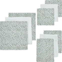 Meyco Cheetah Starterset - 9-pack - Hydrofiel - Forest Green