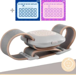 Merkloos Zindelijkheidstraining Kind - Plaswekker Voor Jongens/Meisjes - Inclusief Uniek Beloningssysteem En Batterij – Plaswekker Met Alarm En Led Licht - Beloningskaart - Tegen Bedplassen – Enuresis - Zindelijkheid