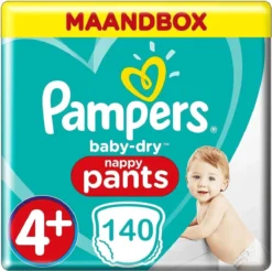 Pampers® Pampers Baby Dry Pants Maat 4+ - 140 Luierbroekjes Maandbox