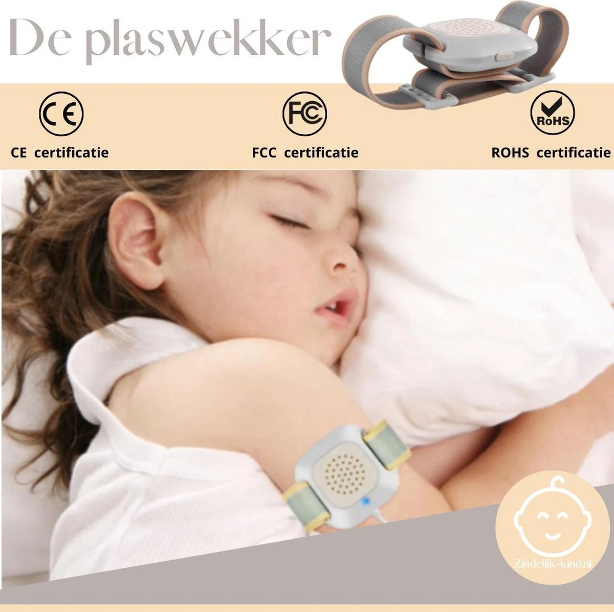 Merkloos Zindelijkheidstraining Kind - Plaswekker Voor Jongens/Meisjes - Inclusief Uniek Beloningssysteem En Batterij – Plaswekker Met Alarm En Led Licht - Beloningskaart - Tegen Bedplassen – Enuresis - Zindelijkheid - Afbeelding 2