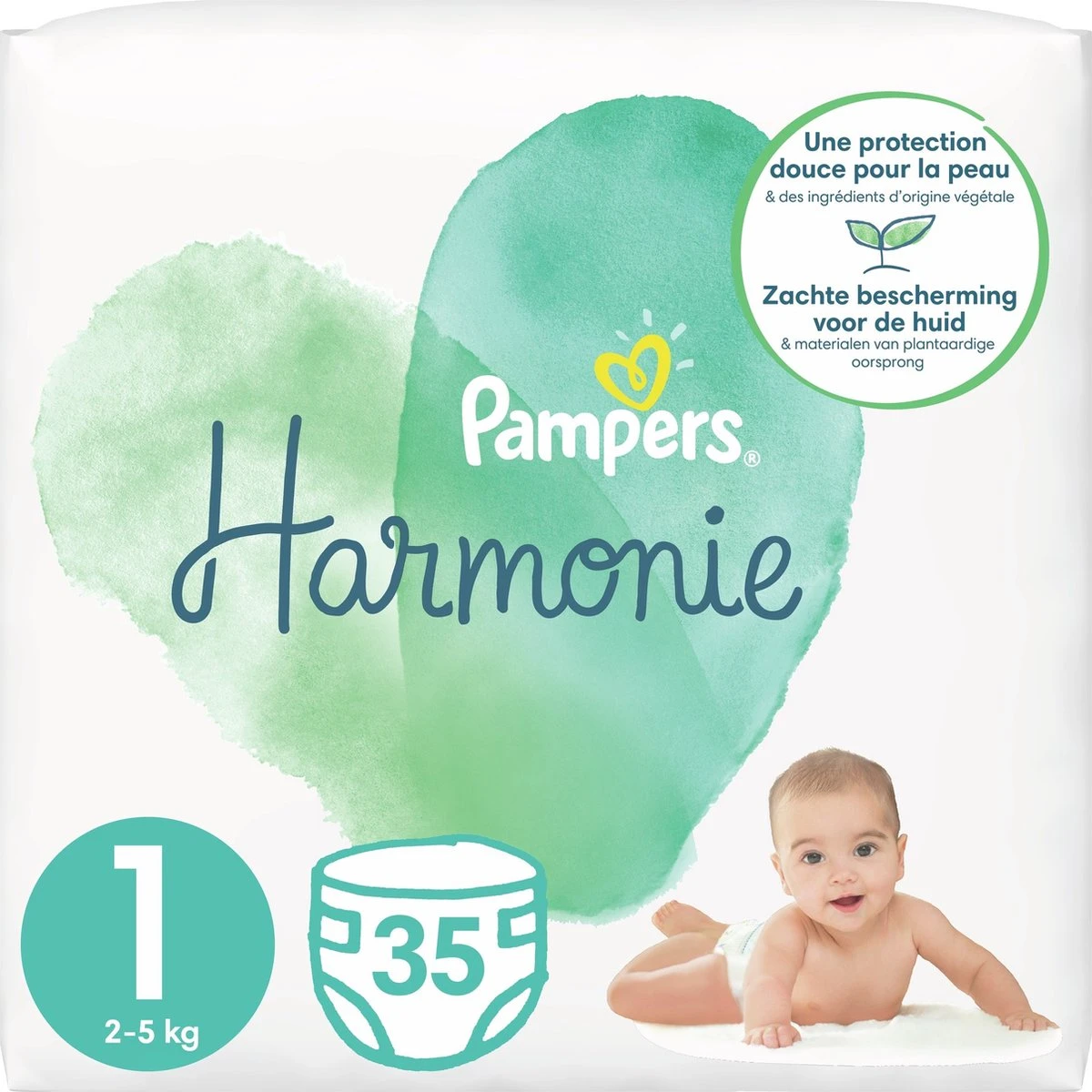 Pampers® Pampers - Harmonie / Pure - Maat 1 - Mega Maandbox - 210 Luiers - Afbeelding 8