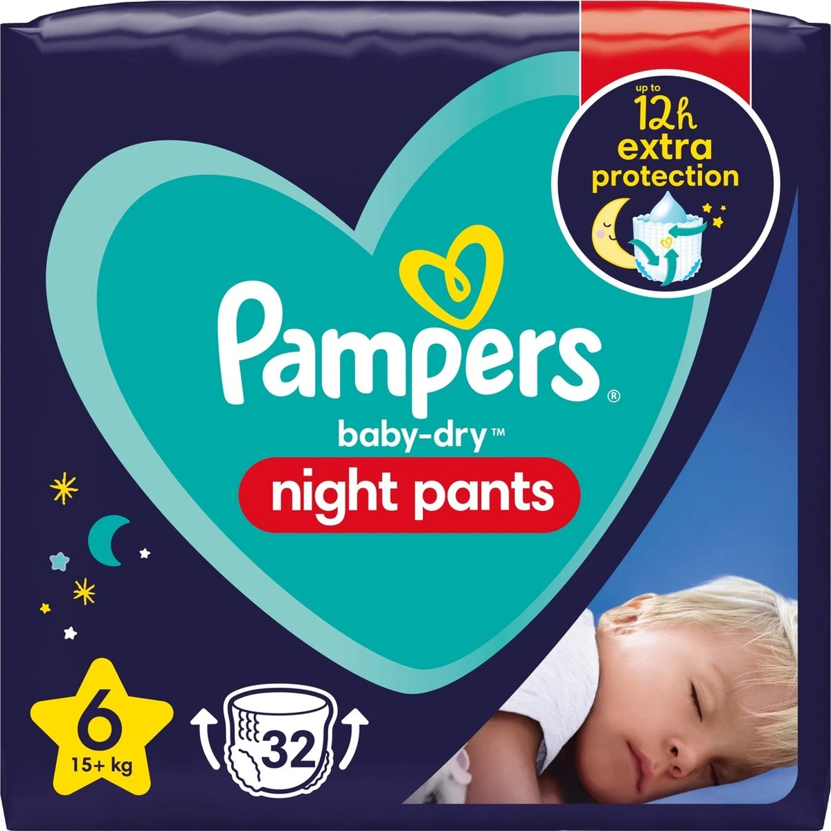 Pampers® Pampers - Night Pants - Maat 6 - Small Pack - 32 Luierbroekjes - Afbeelding 2