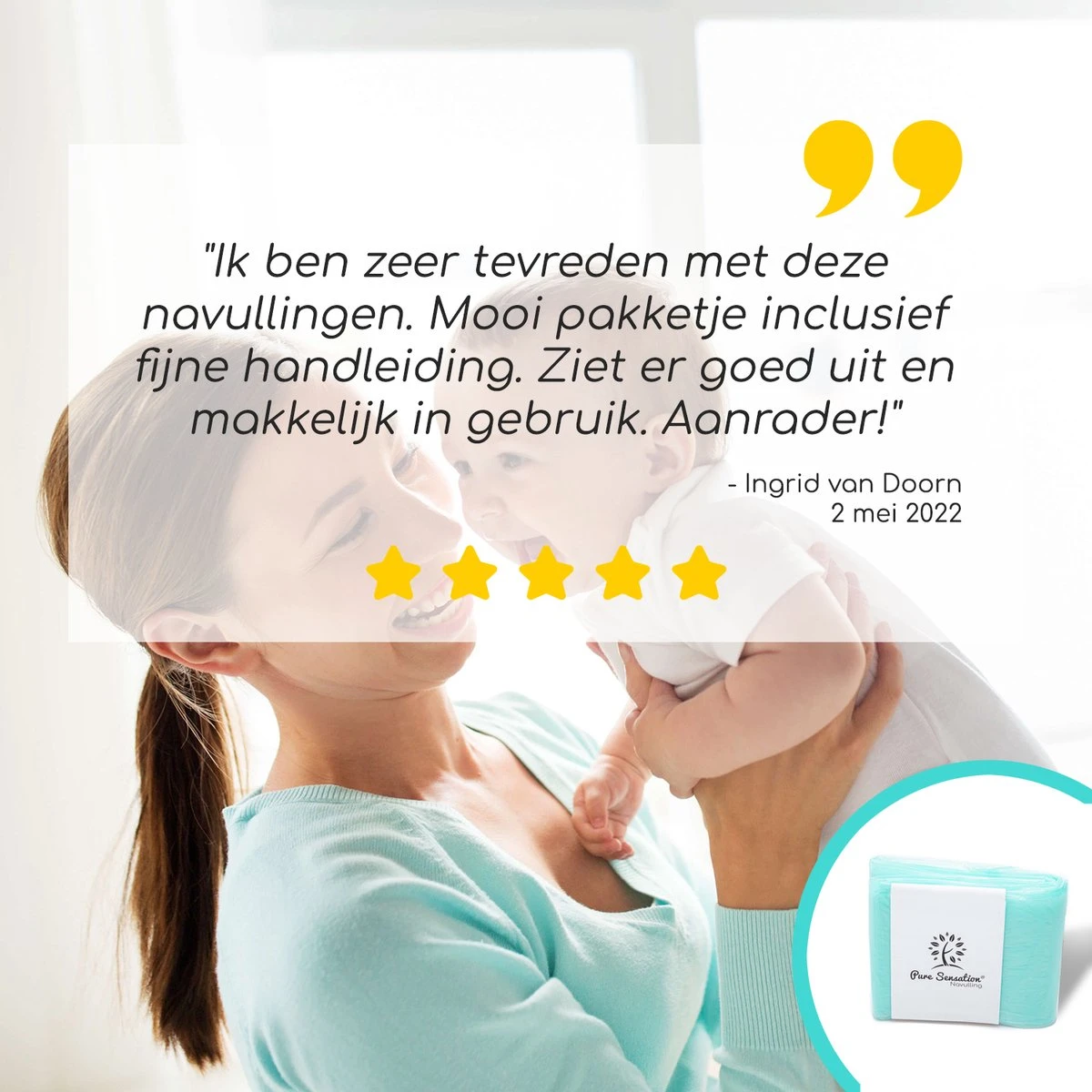 Pure Sensation Luieremmer Navulling - 12 Stuks - Geschikt Voor Korbell - Inclusief Extra Luier Etui - Navullingen 15/16 Liter - Luieremmer Zakken - Luieremmernavullingen - Luieremmers - Korbell Luieremmer – Luierzakjes Wegwerp - Korbell Navulling - Afbeelding 9