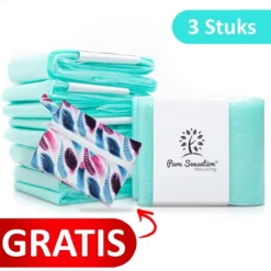 Pure Sensation® Luieremmer Navulling - 3 Stuks - Geschikt Voor Korbell - Inclusief Extra Luier Etui - Navullingen 15/16 Liter - Luieremmer Zakken - Luieremmernavullingen - Luieremmers - Korbell Luieremmer – Luiertasje - Korbell Navulling