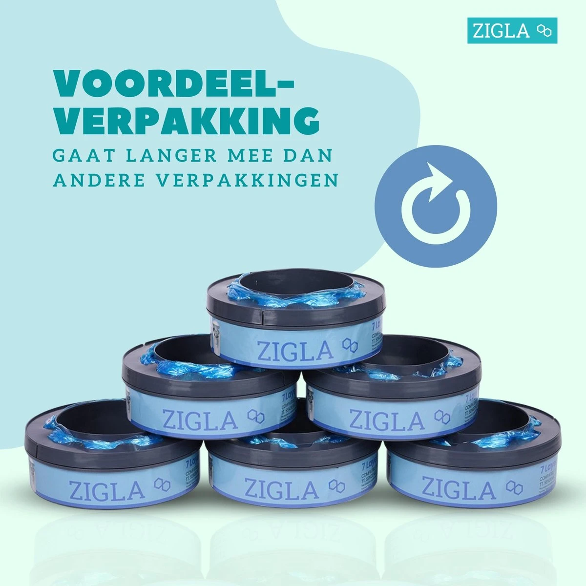 Zigla – 3x Luieremmer Navulling – Navulcassette - Geschikt Voor Tommee Tippee Sangenic Tec - Afbeelding 5