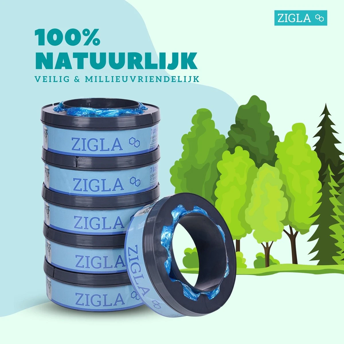 Zigla – 3x Luieremmer Navulling – Navulcassette - Geschikt Voor Tommee Tippee Sangenic Tec - Afbeelding 6
