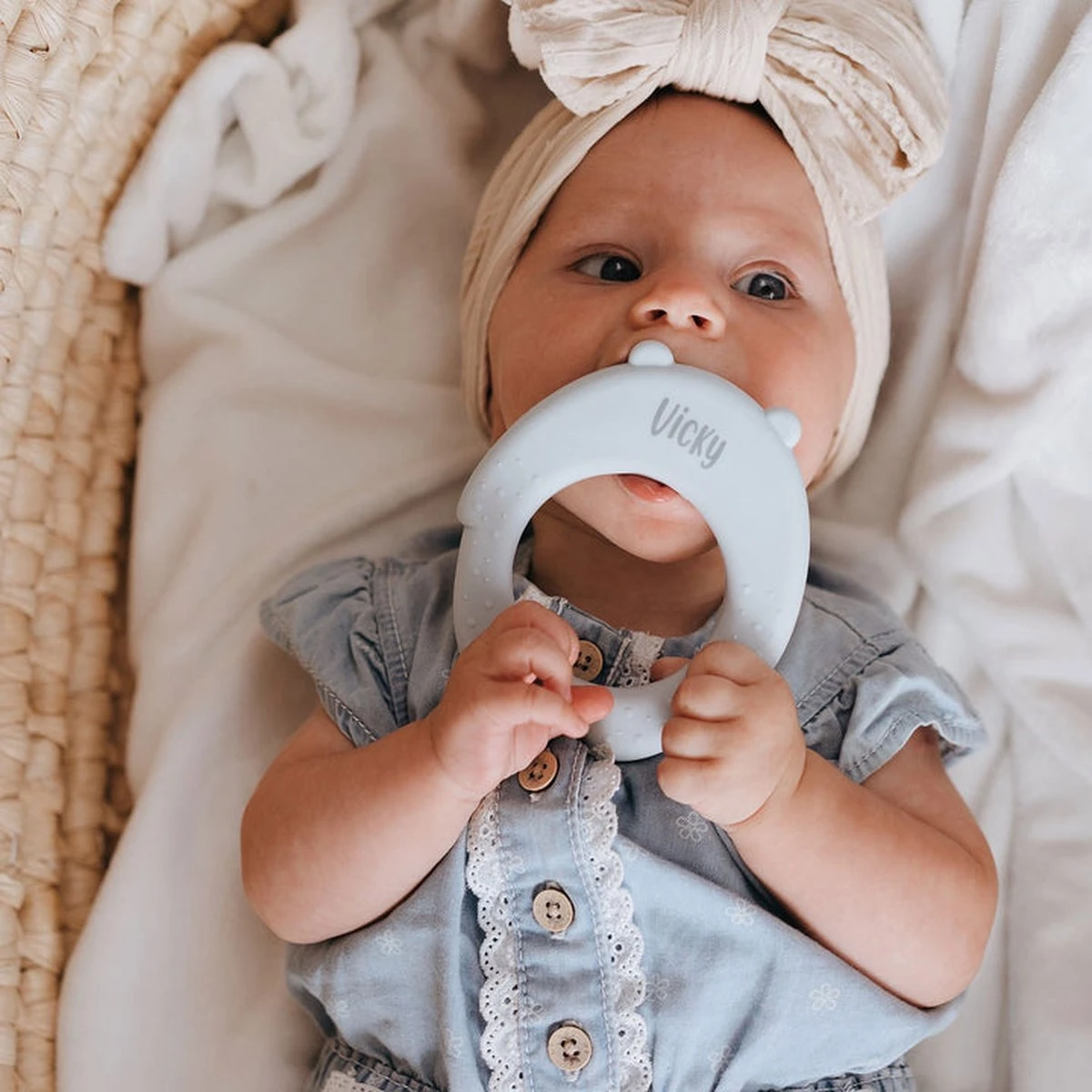 J.Børn Silicone Bijtring Beer - Sage - Bijtspeelgoed - Baby - Afbeelding 9