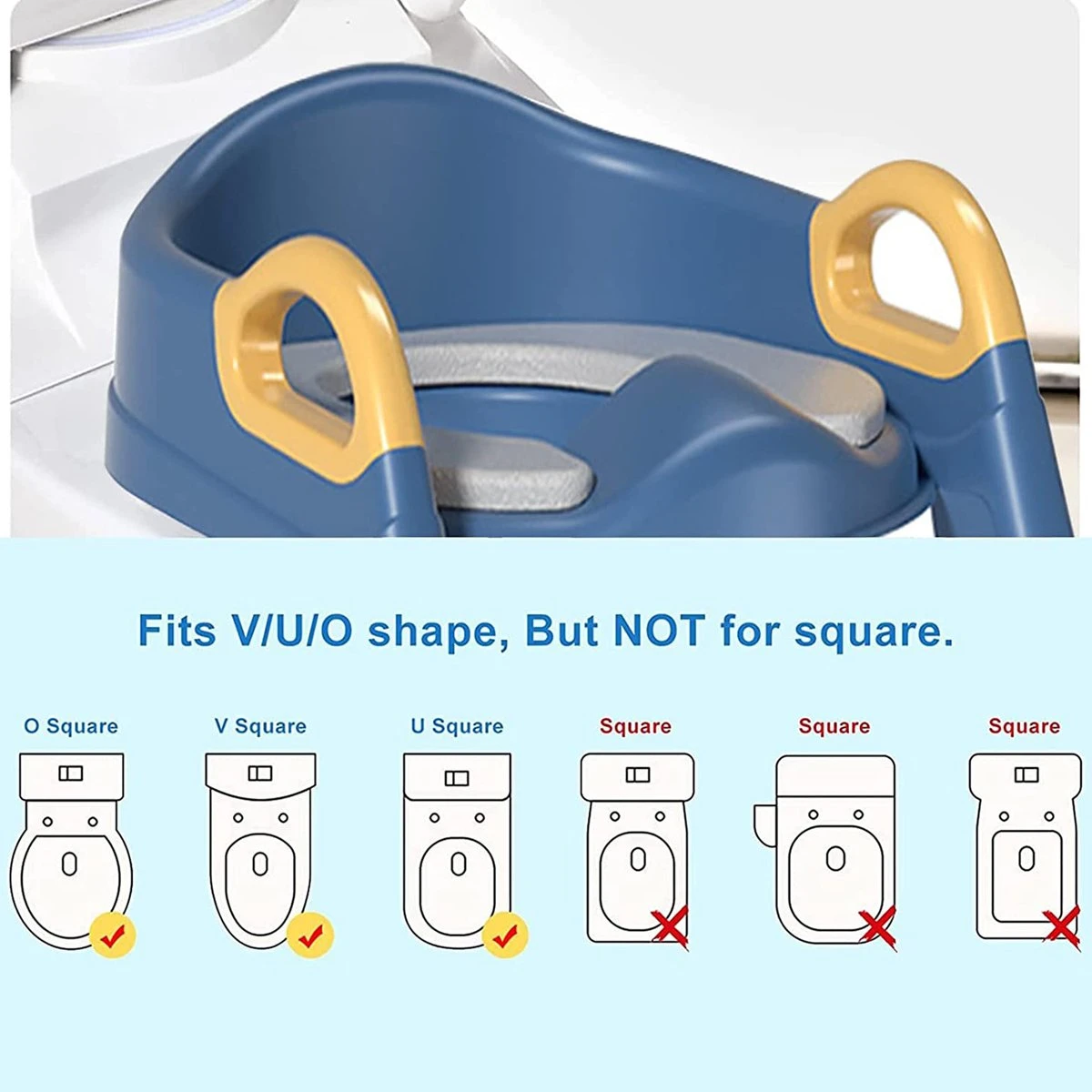 Zindelijkheidstraining Stoel Met Opstapje Ladder, Zindelijkheidstraining Toilet Voor Kinderen Jongens Meisjes Peuters-comfortabel Veilig Potje Stoel Met Anti-slip Pads Ladder - Blauw - Afbeelding 5