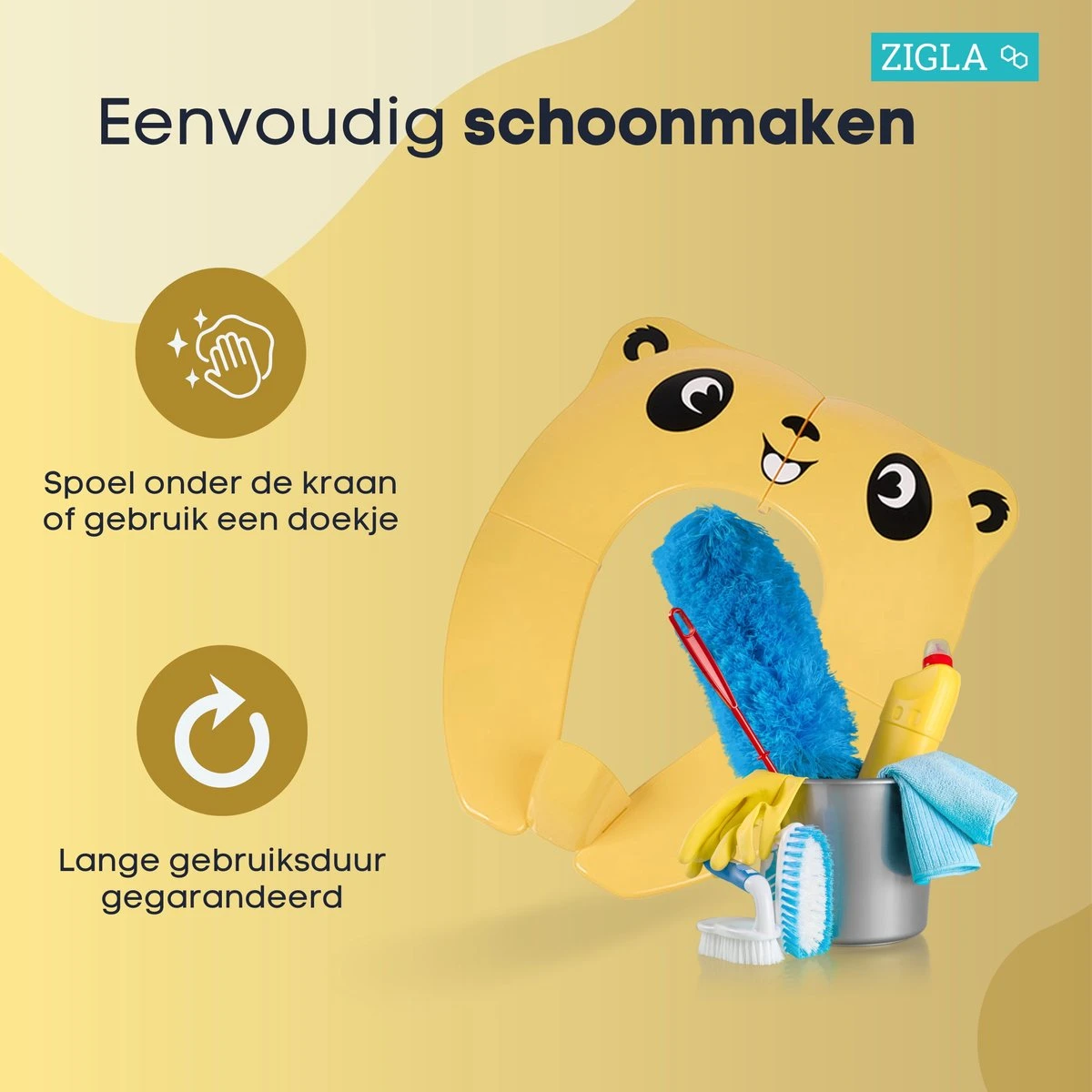 Zigla - WC Verkleiner - Kinder WC Bril - Opvouwbaar - Licht Ontwerp - Hygiënisch Voor Onderweg - WC Bril Voor Zindelijkheidstraining - Makkelijk Mee Te Nemen - Gratis Tasje Bijgeleverd - - Afbeelding 4