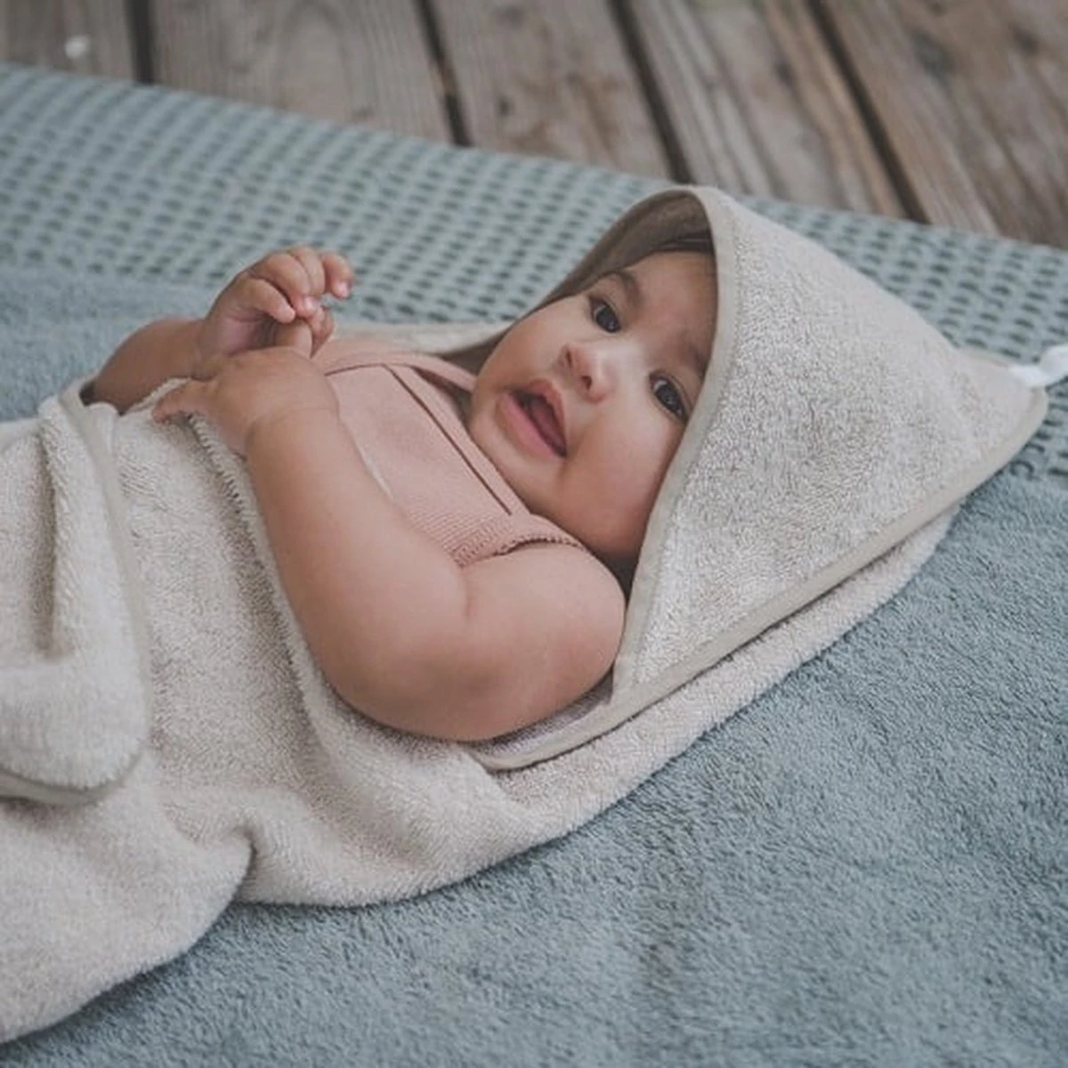 Koeka Baby Badcape Dijon Daily - 100x100cm - Zand - Afbeelding 10