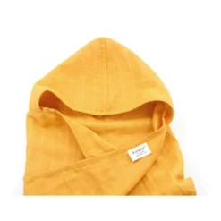 KipKep Blenker Hydrofiele Badcape - Maat 100x70cm - Little Bees Geel