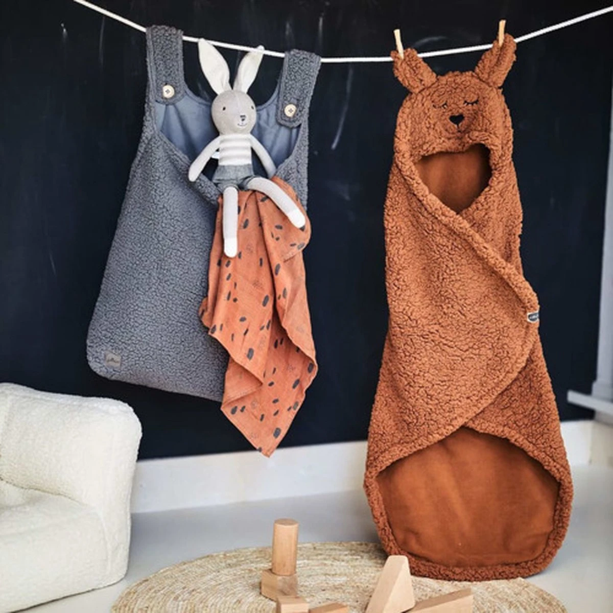 Jollein Hydrofiel Multidoek Spot 115x115cm - Caramel - 2 Stuks - Afbeelding 5