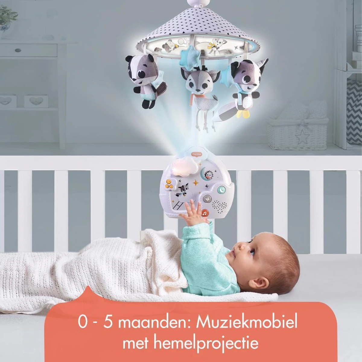 Tiny Love Magical Night 3-in-1 Muziekmobiel Met Projector - Magical Tales - Zwart/Wit - Afbeelding 9