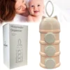 Melkpoedertoren Melkpoeder Toren - Roze - Flesvoedingsaccessoires - Babyvoeding Bewaarbakjes - Doseerdoosjes - Kraam Cadeau - BPA Vrij