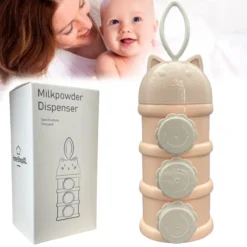 Melkpoedertoren Melkpoeder Toren - Roze - Flesvoedingsaccessoires - Babyvoeding Bewaarbakjes - Doseerdoosjes - Kraam Cadeau - BPA Vrij