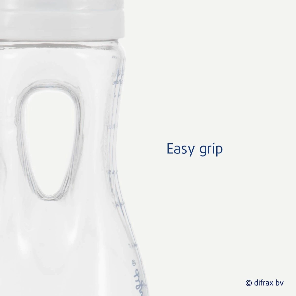 Difrax Handgreep Babyfles 240 Ml Natural - Anti-Colic - Sage|Groen - Afbeelding 2