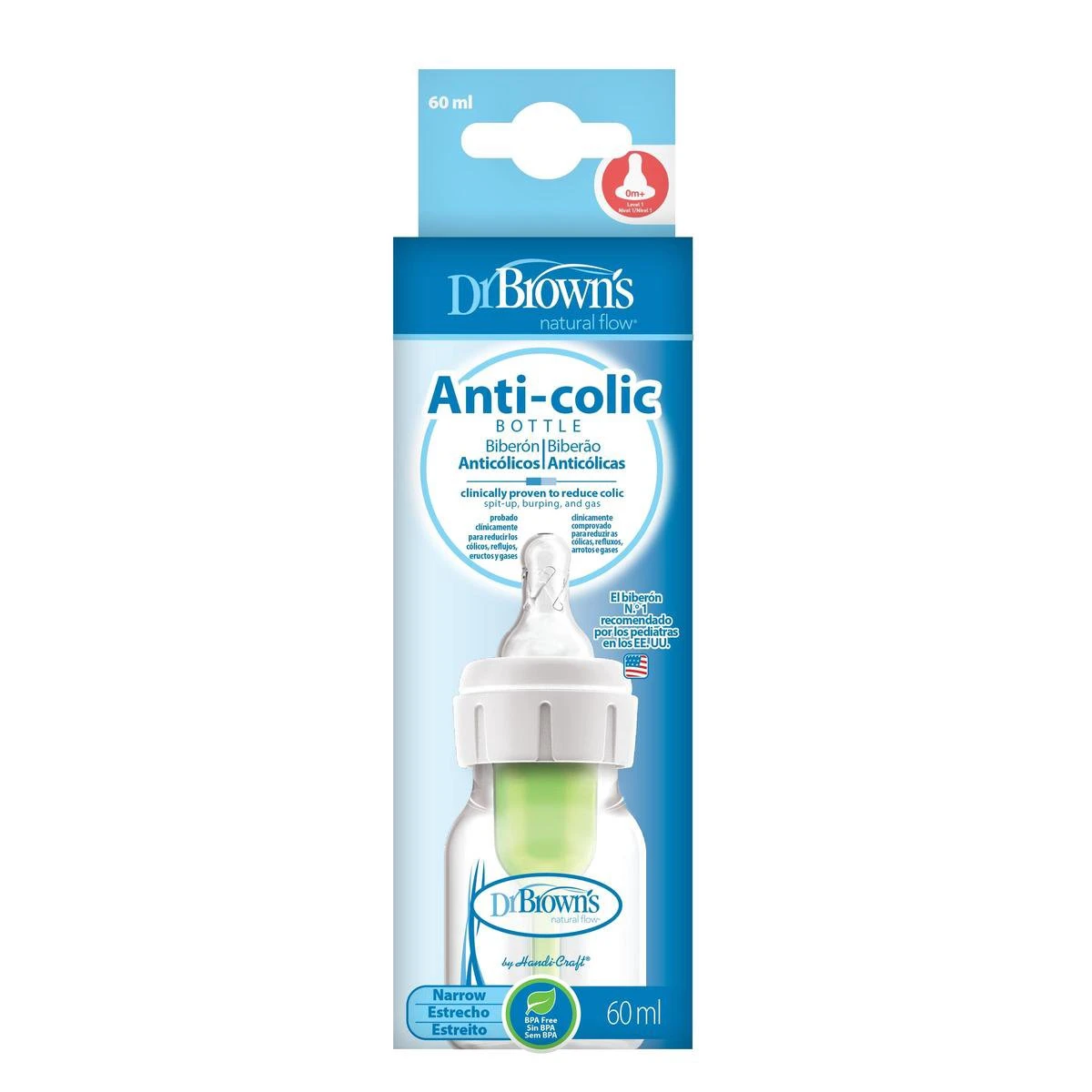 Dr. Brown's Options+ Anti-colic Standaardfles - 60 Ml - Afbeelding 3