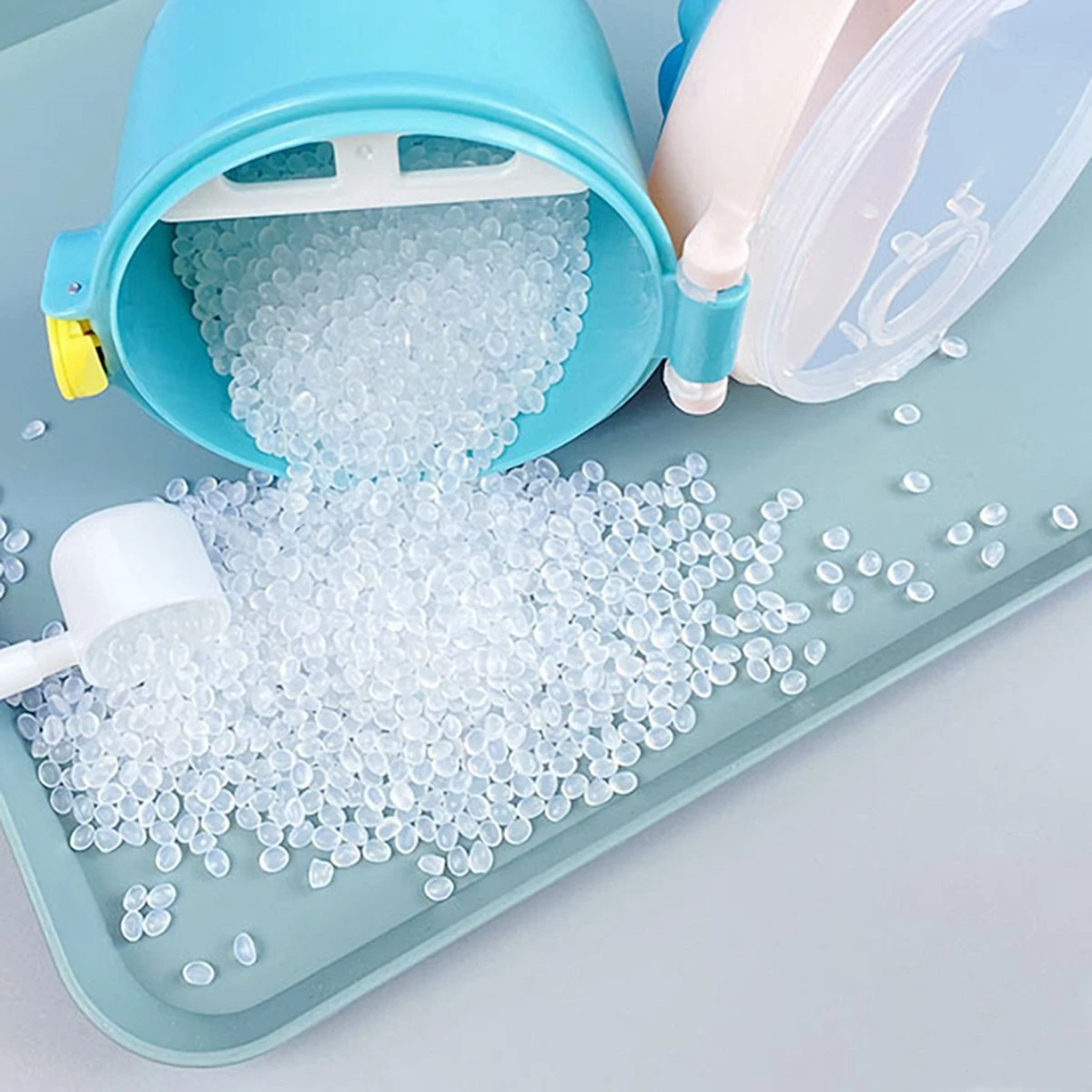 Babyvoeding Dispenser - Baby Melkpoeder Doseer Box - Reisbox - Opbergdoos Voor Voeding - Dispenser Met Schep 440ML - Paars - Afbeelding 6