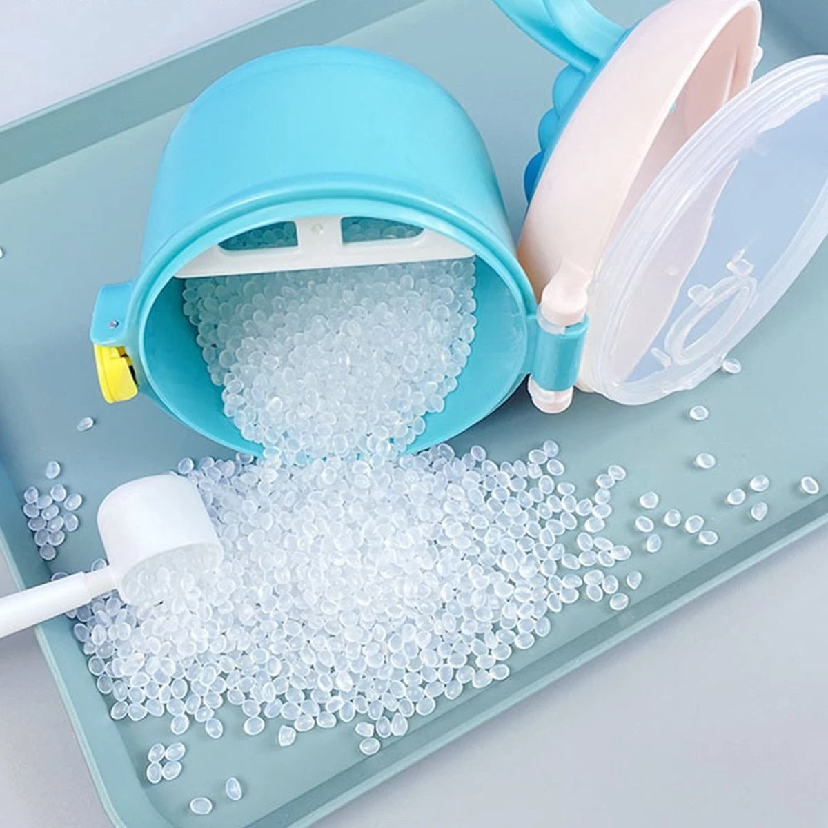 Babyvoeding Dispenser - Baby Melkpoeder Doseer Box - Reisbox - Opbergdoos Voor Voeding - Dispenser Met Schep 440ML - Paars - Afbeelding 8