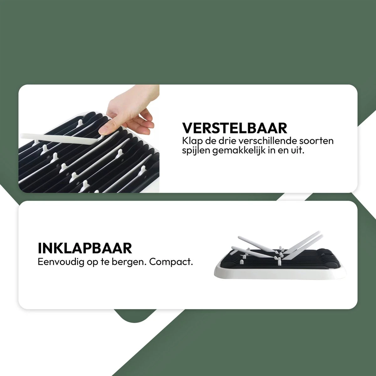 STACK Flessen Droogrek Met Flessenborstel | Zwart - Geschikt Voor Flessen En Doppen - Droogrek Voor Flessen - Baby Flessenrek - Afdruiprek Baby - Drying Rack - Babyfles Droogrek - Afdruiprek Fles Met Lekbak - Afdruiprek - Babyflessen - Flessenrek - Afbeelding 5