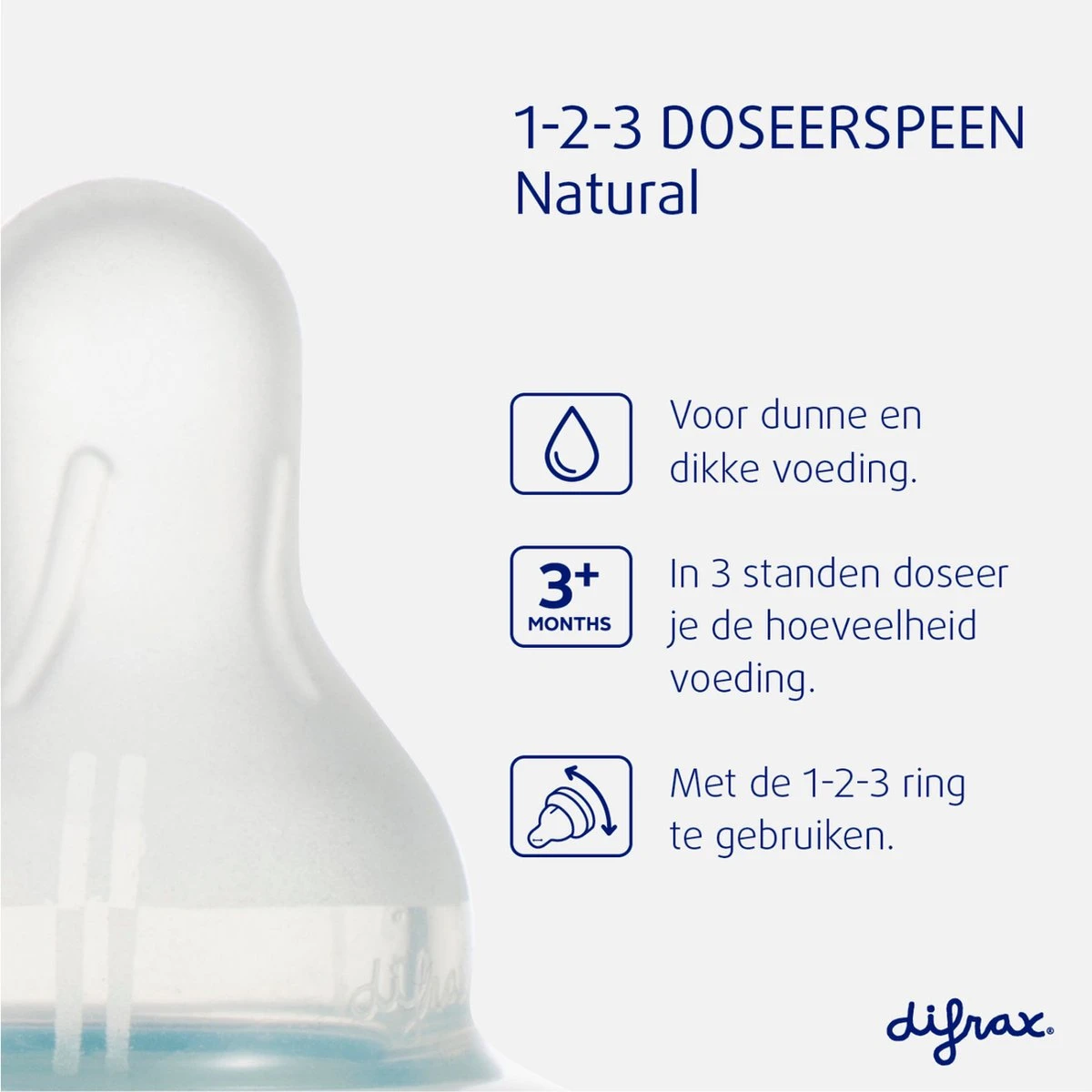 Difrax 1-2-3 Doseerspeen Natural - 2st - Afbeelding 11