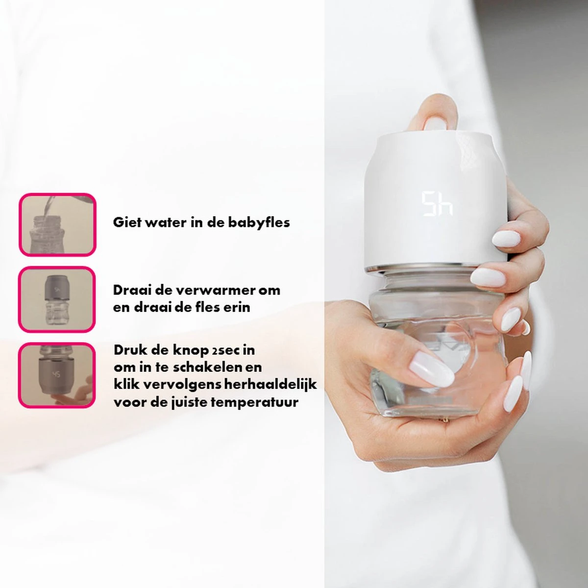 Sophie's Planet® - Draagbare Flessenverwarmer Voor Onderweg - In Vliegtuig Of Auto - Compatible Met Dr. Brown, Philips Avent, Difrax, Medela - Afbeelding 2