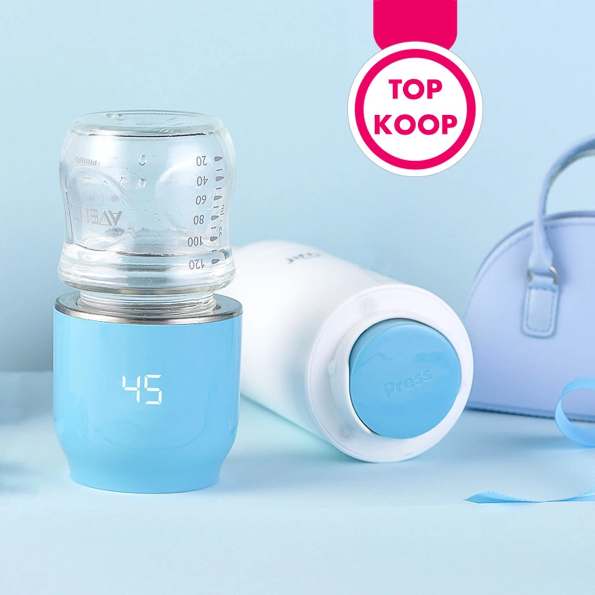 Sophie's Planet® - Draagbare Flessenverwarmer Voor Onderweg - In Vliegtuig Of Auto - Compatible Met Dr. Brown, Philips Avent, Difrax, Medela - Afbeelding 4