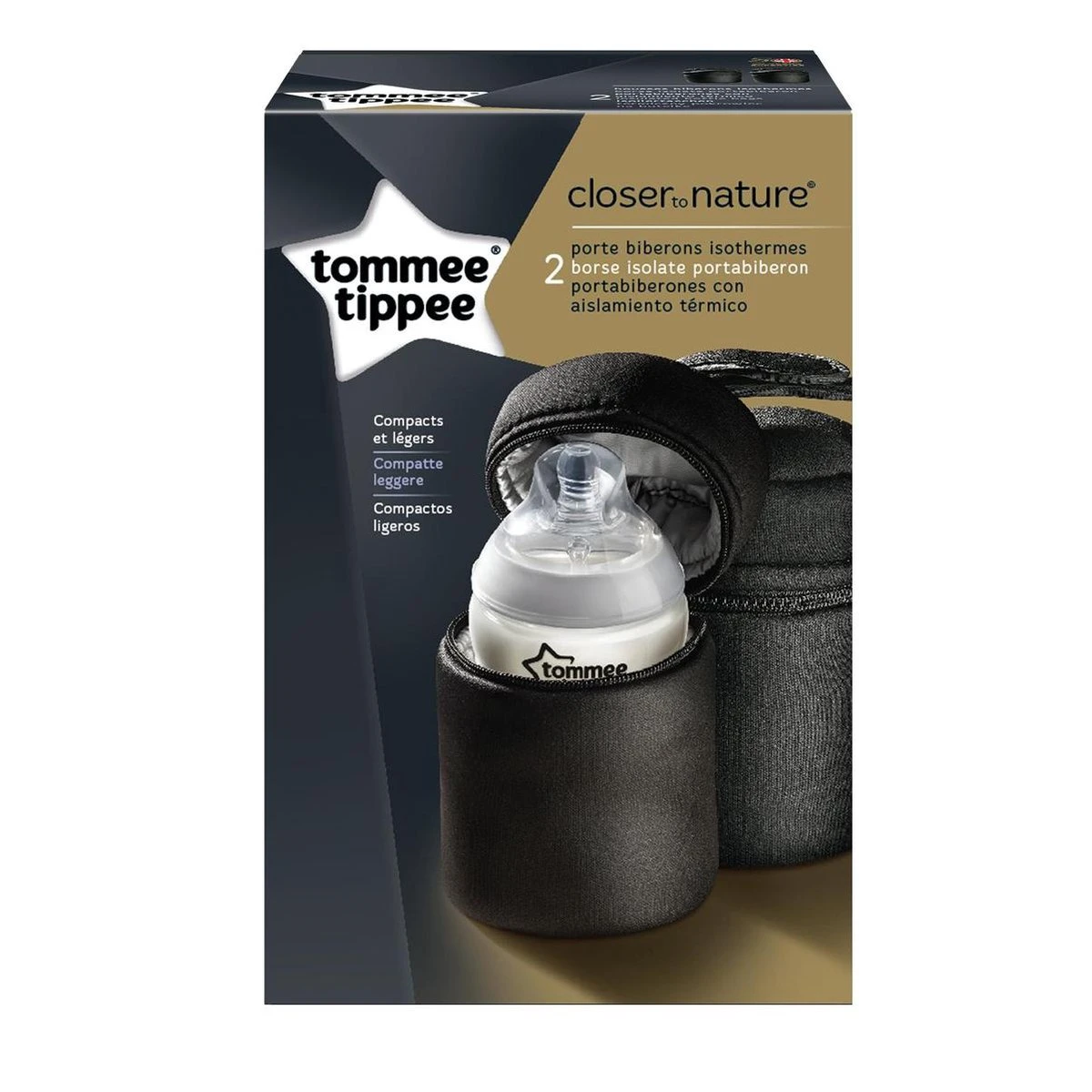Tommee Tippee Closer To Nature - Geïsoleerde Tas Voor Zuigflessen - Set Van 2 - Zwart - Afbeelding 6