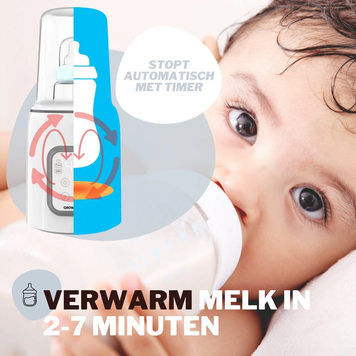 RYER Flessenwarmer 5 In 1 - LCD Scherm - Geschikt Voor Alle Babyflessen - Afbeelding 3