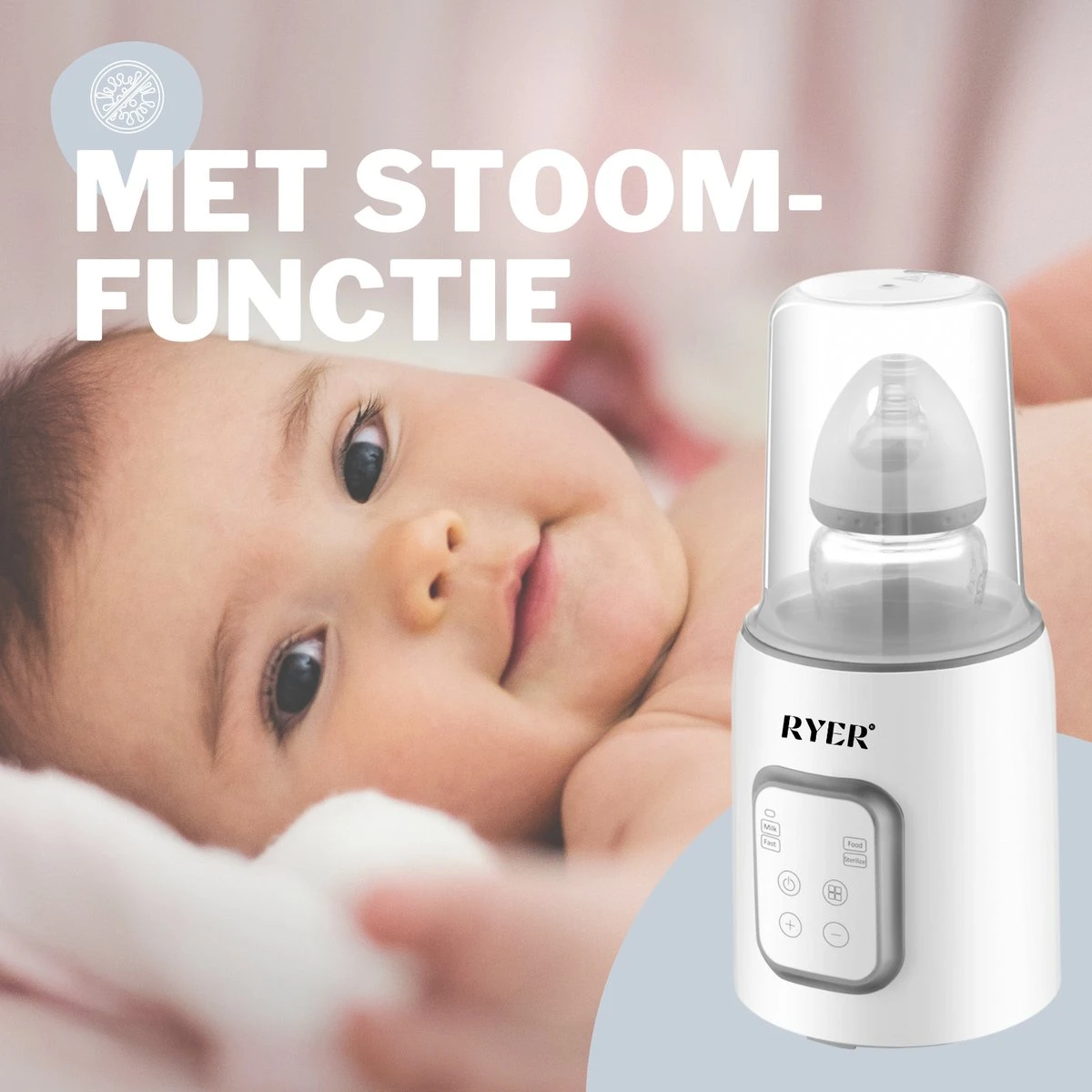 RYER Flessenwarmer 5 In 1 - LCD Scherm - Geschikt Voor Alle Babyflessen - Afbeelding 7