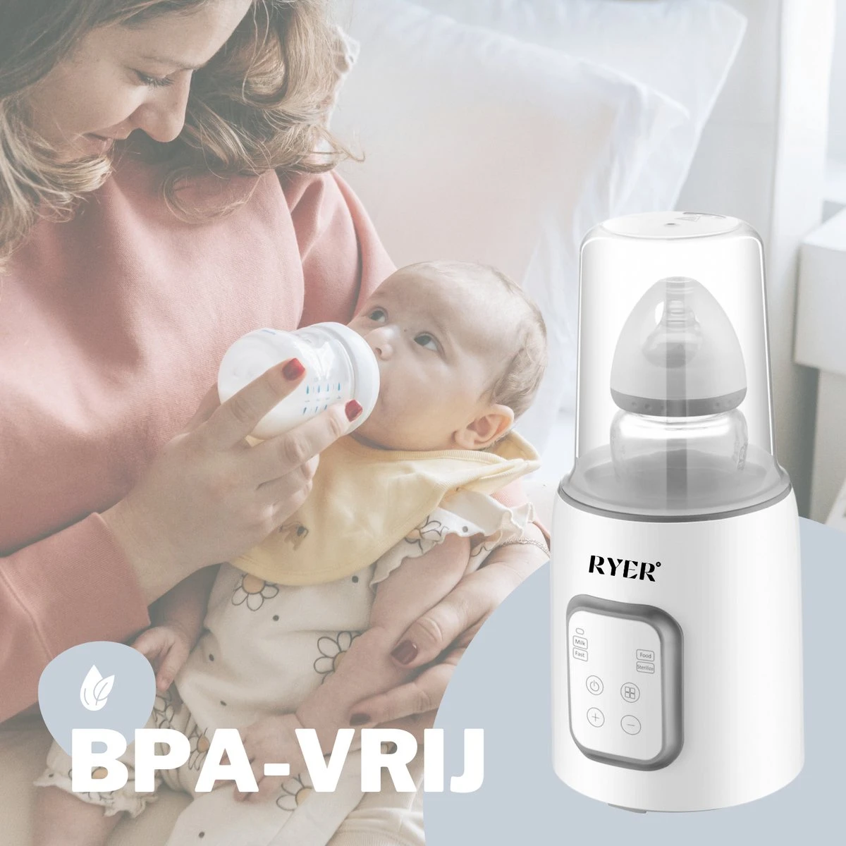 RYER Flessenwarmer 5 In 1 - LCD Scherm - Geschikt Voor Alle Babyflessen - Afbeelding 11