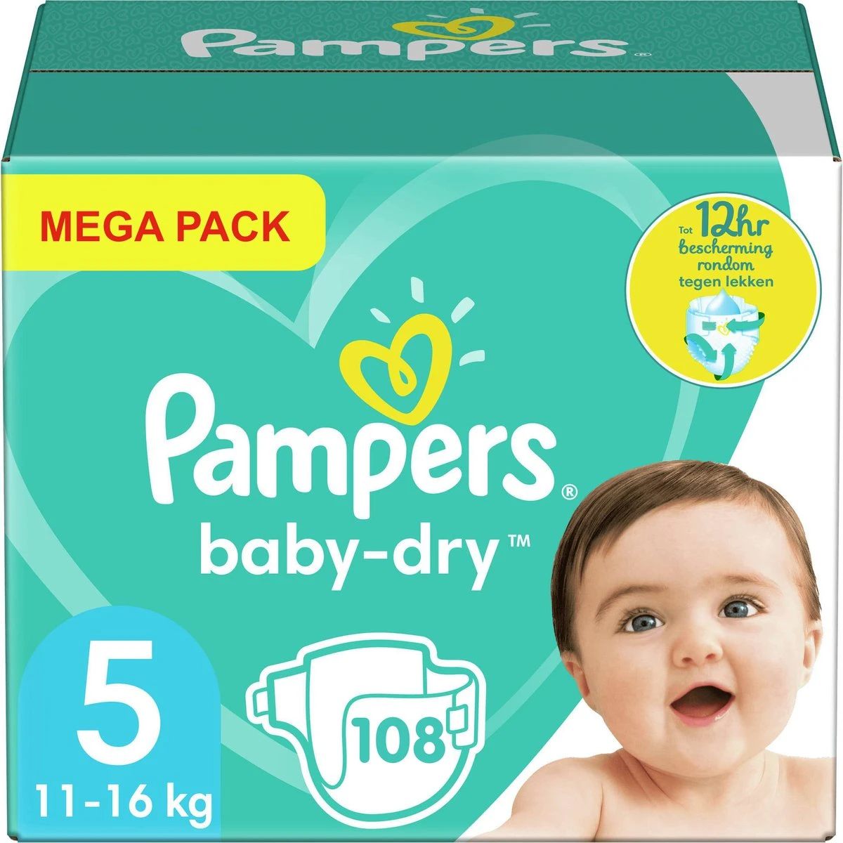 Pampers® Pampers - Baby Dry - Maat 5 - Mega Pack - 108 Luiers - Afbeelding 6