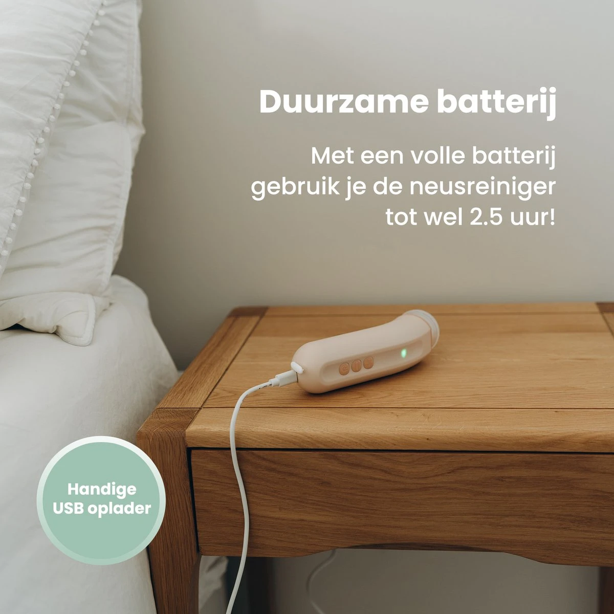 Babily® - Elektrische Neusreiniger Voor Baby's - 0 T/m 6 Jaar - Neuszuiger - Neuspeer - Snoetenpoetser - Toetenveger - Aspirator - Incl. 5 Zuigkrachtstanden En 3 Kalmerende Melodieën - Afbeelding 4