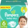 Pampers® Pampers - Baby Dry - Maat 6 - Mega Pack - 72 Luiers