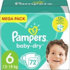 PampersĀ® Pampers - Baby Dry - Maat 6 - Mega Pack - 72 Luiers