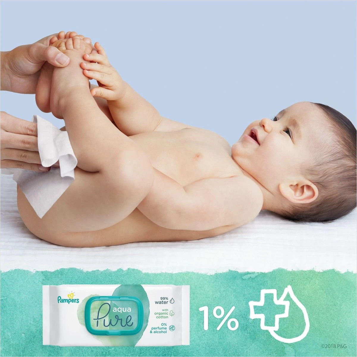 Pampers® Pampers Aqua Pure Billendoekjes – 1260 Doekjes - Afbeelding 5