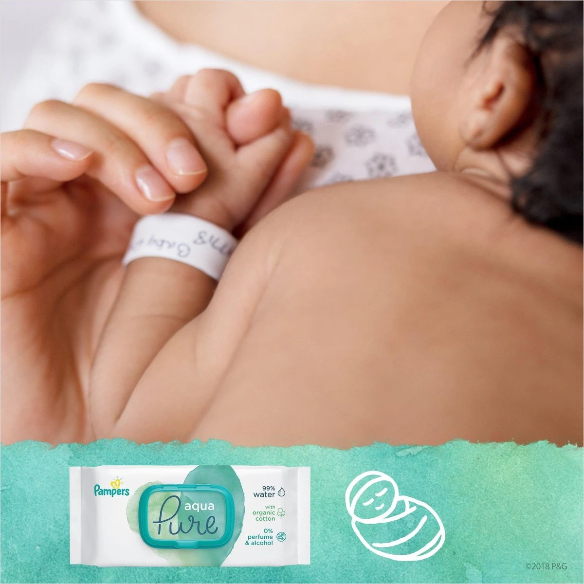 Pampers® Pampers Aqua Pure Billendoekjes – 1260 Doekjes - Afbeelding 6