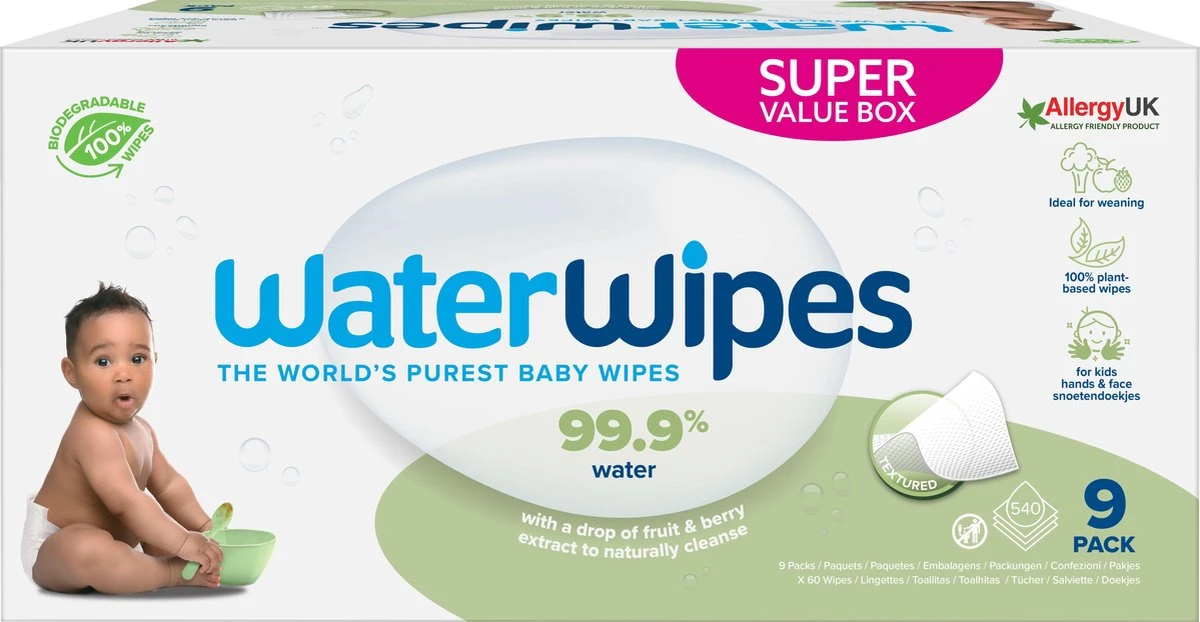 WaterWipes Snoetendoekjes 540 Doekjes - Afbeelding 12