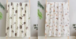 Set Van 2 | Hydrofiele Doeken XL - 120x120 Cm - Inbakerdoek - Egels - Swaddle Doek Groot - Hydrofiele Luier