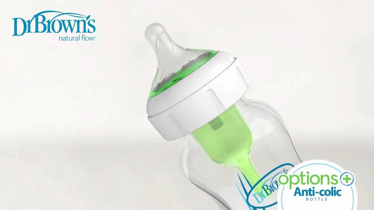 Dr. Brown's Options+ Anti-colic Bottle Brede Hals Fles - 150 Ml - Afbeelding 2