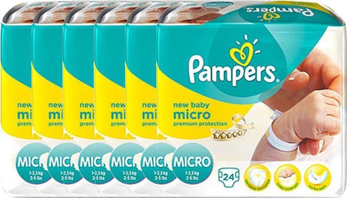 Pampers® Pampers - Premium Protection - Maat 0 - Maandbox - 144 Luiers - Premature Luiers - Afbeelding 11