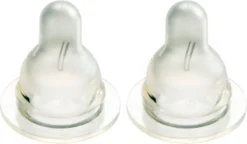 Difrax Flessenspeen Natural - Maat Large - 2 Stuks