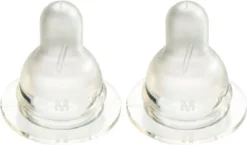 Difrax Flessenspeen Natural - Maat Medium - 2 Stuks