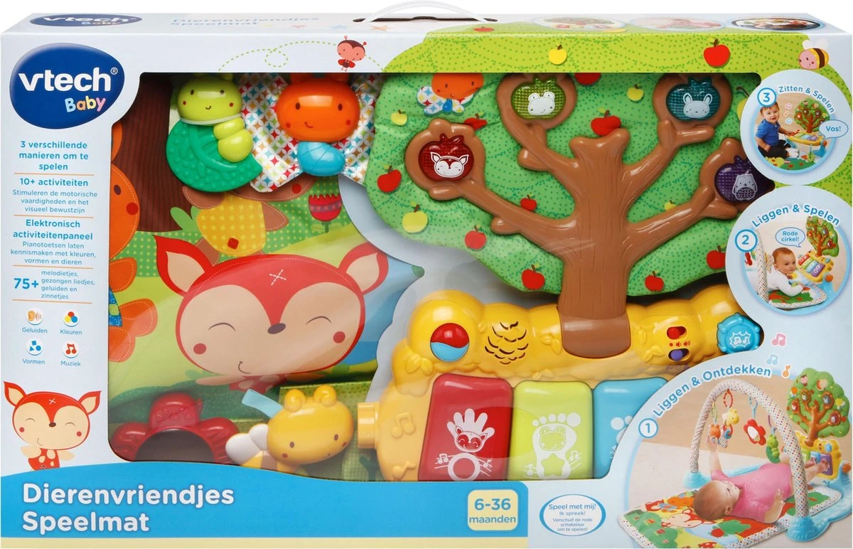 VTech Baby Dierenvriendjes Speelmat - Babygym - Interactief Speelgoed - 6 Tot 36 Maanden - Afbeelding 2