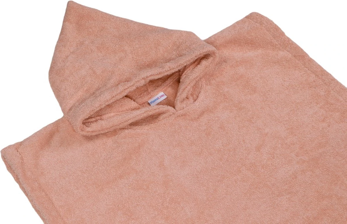 MamaLoes Badstof Light Pink Baby Poncho ML5285 - Afbeelding 6