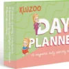 KLUZOO Dagplanner – 72 Magnetische Kaarten Meisje-Pictogrammen Voor Planbord Met Activiteiten En Taken – Zindelijkheidstraining – Beloningssysteem – Montessori Speelgoed - Zindelijkheid - Potjestraining Jongens En Meisje – Dagritme - Planner – Kind