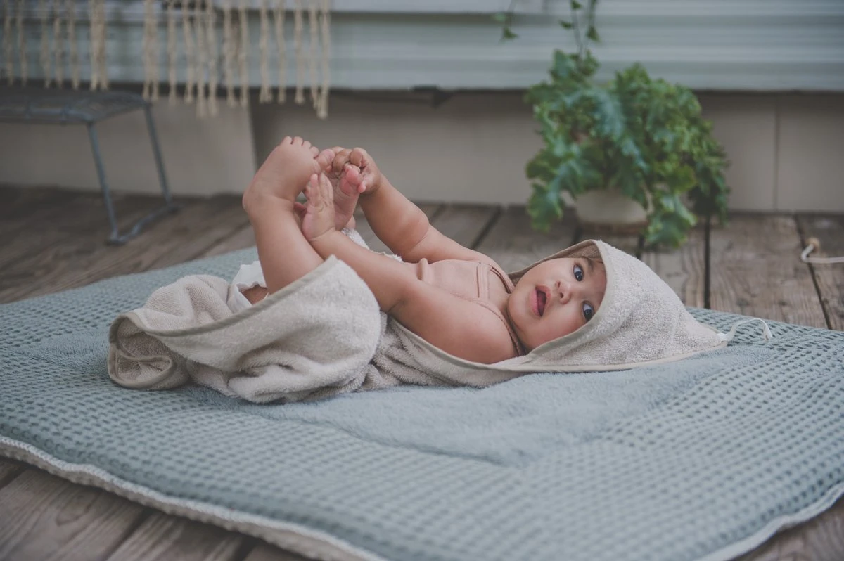 Koeka Baby Badcape Dijon Daily - 100x100cm - Zand - Afbeelding 4