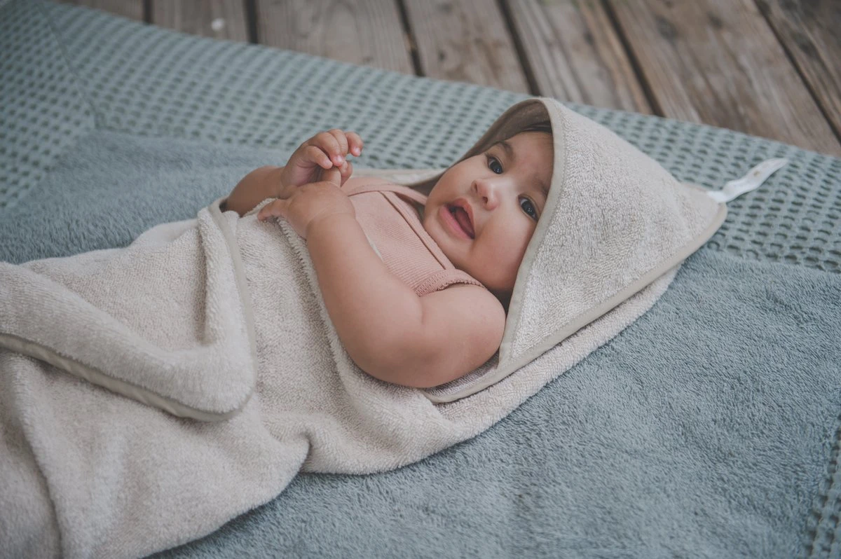 Koeka Baby Badcape Dijon Daily - 100x100cm - Zand - Afbeelding 5